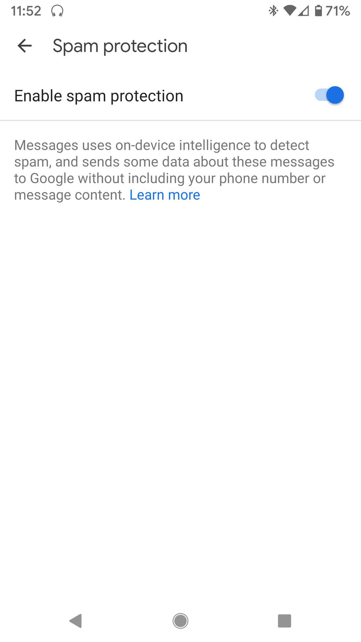 Toggle on “Enable spam protection.”
